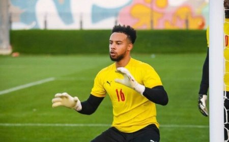 ببینید | لحظه سقوط دروازه روی دروازه‌بان  غنا