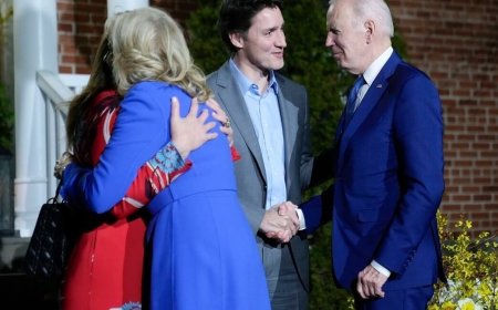 عکس| استقبال پسر جاستین ترودو از بایدن جنجالی شد