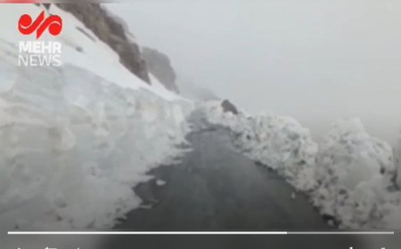 حجم ۴ متری برف در گردنه تته