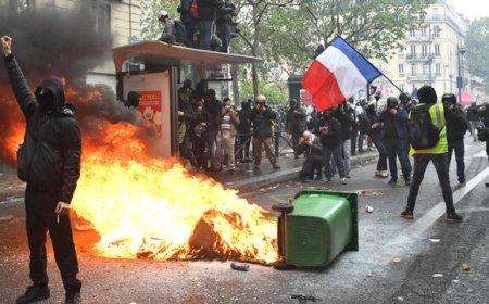 تداوم اعتراضات فرانسه؛ هزاران معترض در خیابان و کارگران در اعتصاب