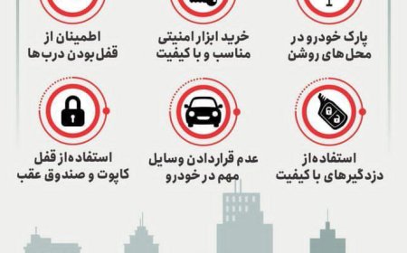 نكات مهم براى جلوگيرى از سرقت خودرو