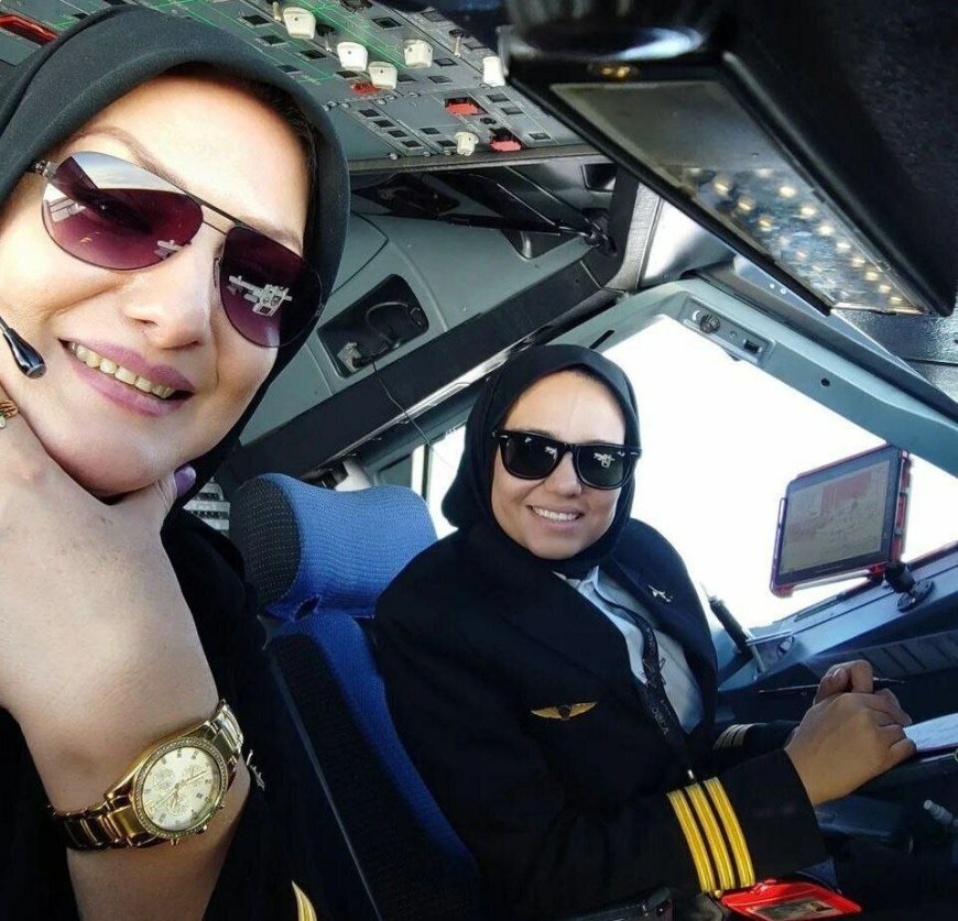 عکس | تصویر دو خلبان زن ایرانی در هواپیمای ایرباس
