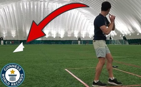 فیلم| یک موشک کاغذی رکورد جهانی طی مسافت را شکست