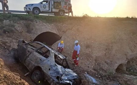 دو مرد زنده زنده در یک سمند سوختند