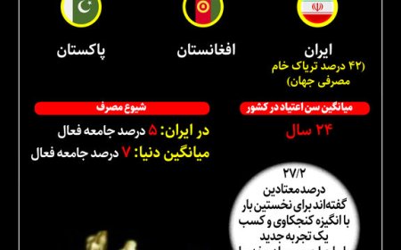 اینفوگرافیک | بیشترین مخدر مصرفی در کشور چیست؟