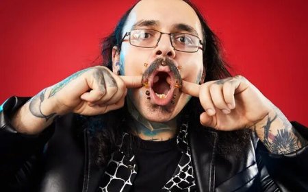 رکوردشکنی عجیب با ۱۷ سوراخ روی صورت + تصاویر