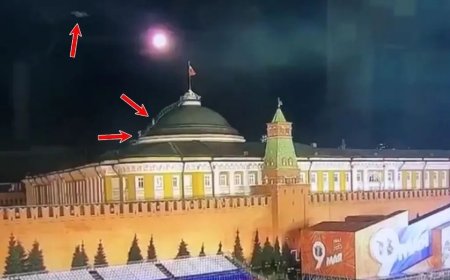 معمای حضور دو نفر روی گنبد کرملین همزمان با حمله پهپادی