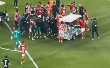 ببینید | لحظات دلهره‌آورِ مرگ و زندگی برای یک بازیکن در سوپرجام مصر 