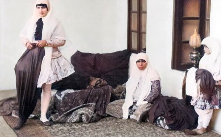 عکس| چهره  متفاوت زنان عصر قاجار در عکس‌های رنگی