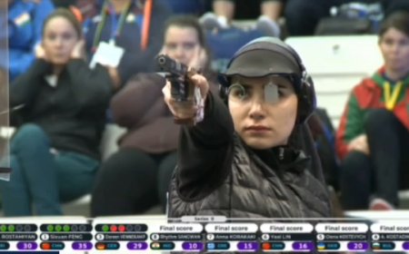 ببینید | تصاویر جدید از کسب مدال نقره تیراندازی توسط بانوی ایرانی