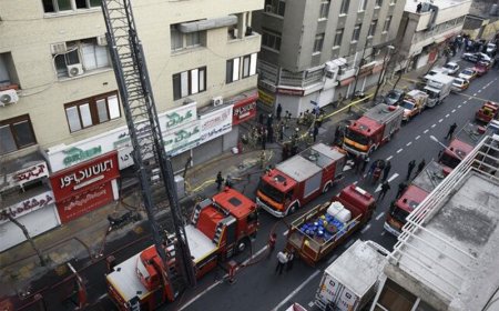 ببینید| هتل پامچال تهران در آتش سوخت