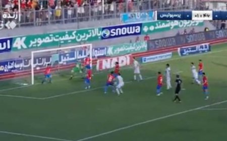 گل اول پرسپولیس به نساجی