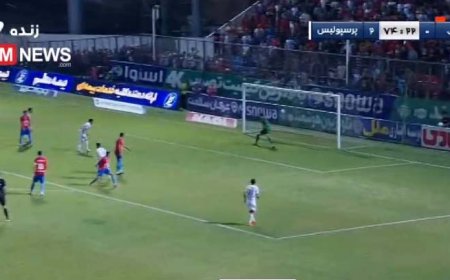 گل سوم پرسپولیس به نساجی