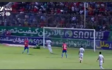 گل چهارم پرسپولیس به نساجی