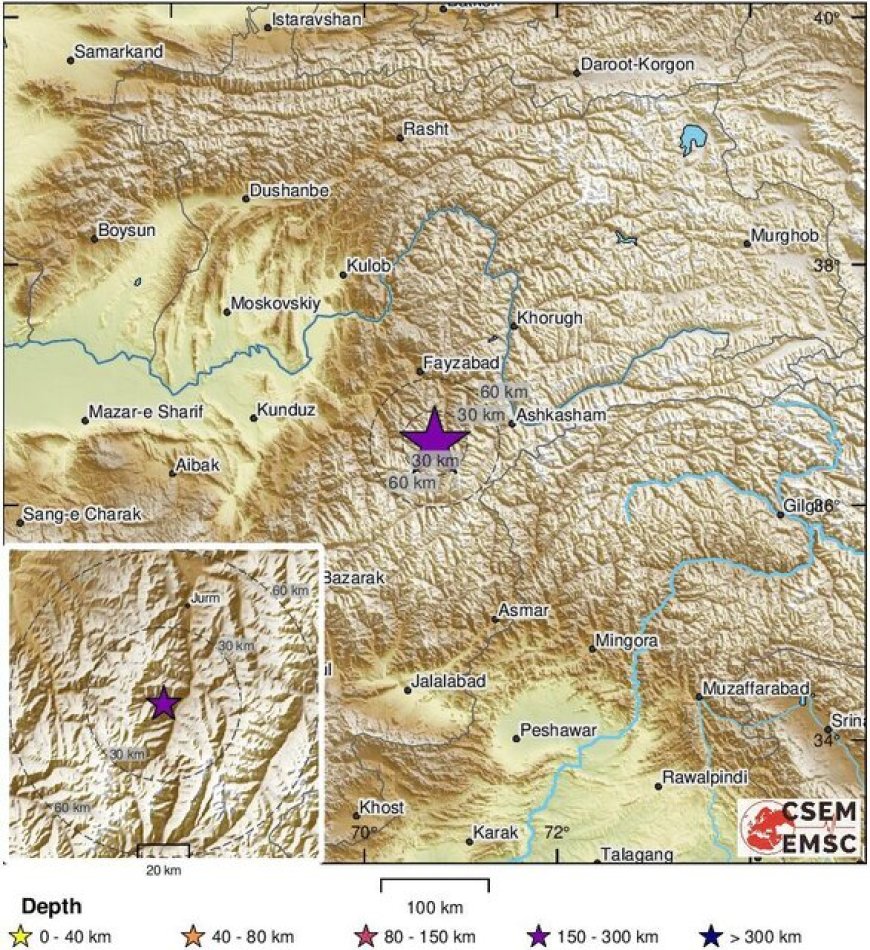 وقوع زلزله ۵.۲ ریشتری در هندوکش افغانستان