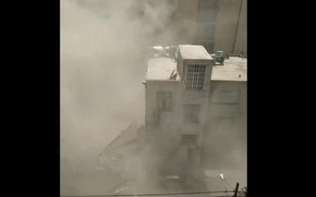 لحظه وحشتناک ریزش ساختمانی در تبریز |ویدئو