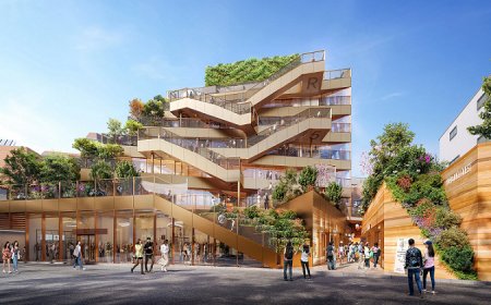 معماران OMA از طرح خود برای مرکز خرید با تراسهای پلکانی در توکیو رونمایی کردند!
