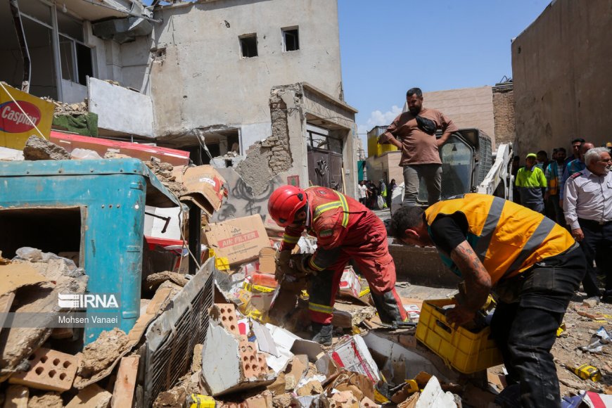 تخریب یک واحد مسکونی بر اثر انفجار در دزفول