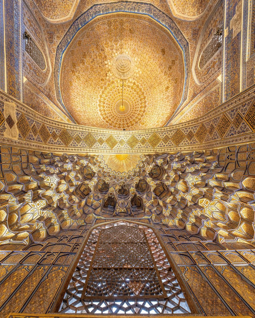معماری بی‌نظیر سقف مساجد و مدارس ازبکستان