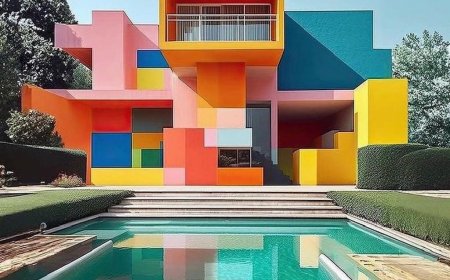 ساختمان های رنگارنگ هندسی