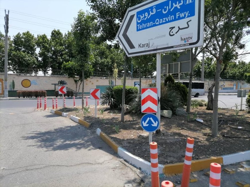 نصب و بهسازی تابلوهای ترافیکی سطح شهر قزوین