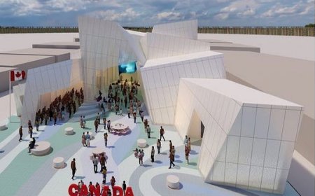 کانادا از پاویون خود برای اکسپو 2025 رونمایی کرد :نمایش چرخه های طبیعی فصول در این کشور و توجه به کوه های یخ !