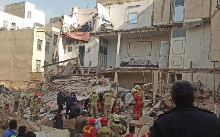 ریزش مرگبار یک ساختمان قدیمی در یافت آباد تهران