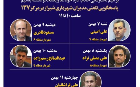 نهضت پاسخگویی مدیریت شهری شیراز از طریق سامانه ارتباطات مردمی ۱۳۷