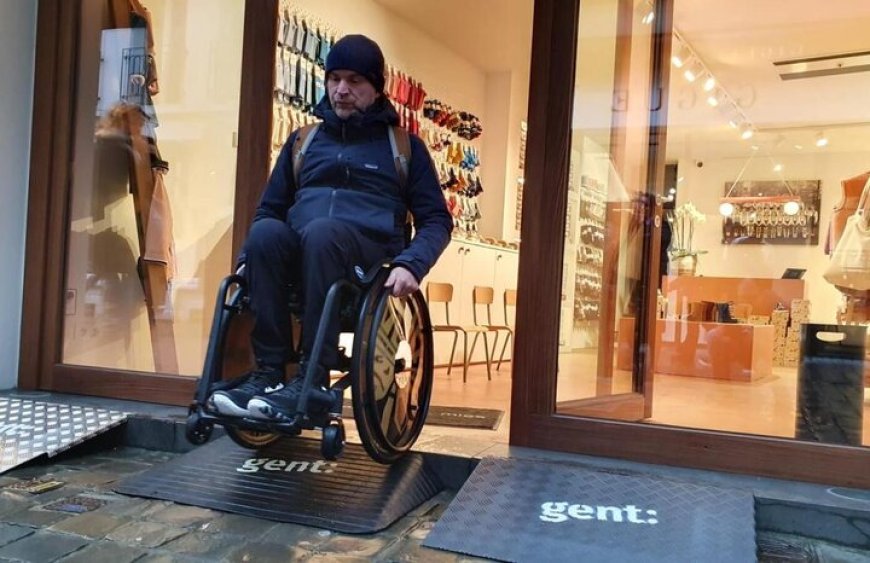 مناسب‌سازی شهر بلژیکی برای معلولان با نصب رمپ‌های رایگان