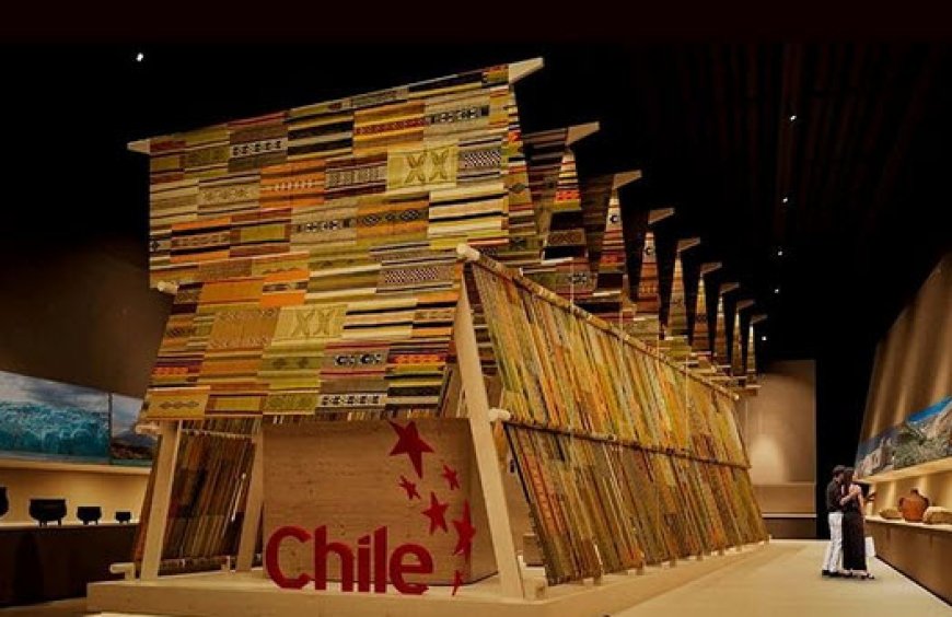 شیلی از پاویون خود برای اکسپو 2025 رونمایی کرد: طراحی ساختار بافته شده ای که تداعی گر فرهنگ بومی ماپوچه است !