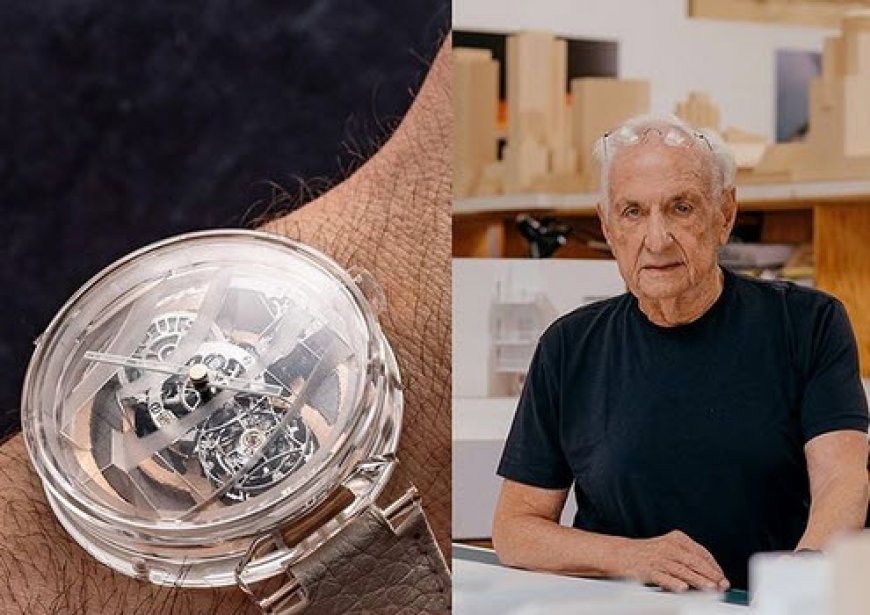 فرانک گری و همکاری دوباره با برند فرانسوی لویی ویتون : طراحی ساعت مچی شفاف برگرفته از پروژه های معمارانه ی خود