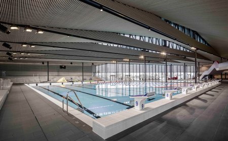 طراحی داخلی مجتمع ورزشی و استخر در فرانسه