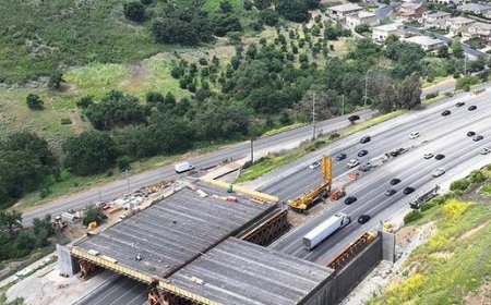 ساخت بزرگ ترین گذرگاه حیات وحش جهان بابودجه 92میلیون دلاری در بزرگراه 101کالیفرنیا برای عبور شیرهای کوهی و وزغ ها!
