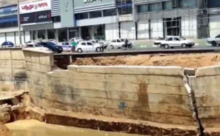 ریزش دیواره رودخانه خشک ایمنسازی شده است