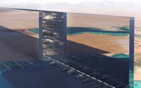 شهر خطی پروژه ی عظیم نئوم در عربستان سعودی،در حال ساخت کارخانه بتن آماده 186 میلیون دلاری خود است !