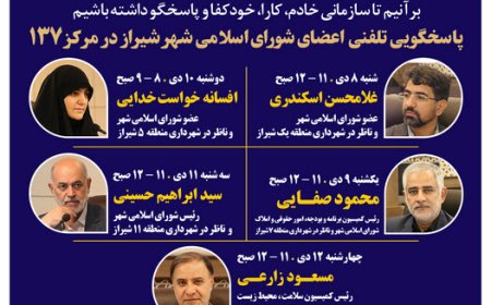 نهضت پاسخگویی مدیریت شهری شیراز از طریق سامانه ارتباطات مردمی ۱۳۷