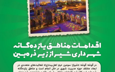 اقدامات مناطق یازده‌گانه شهرداری شیراز زیر ذره‌بین