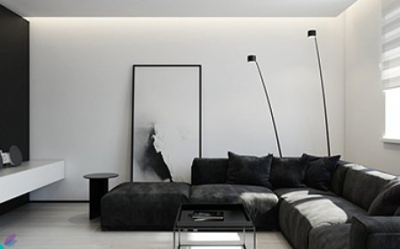 قسمت اول: طراحی داخلی منزل به سبک مینیمالیستی با استفاده از رنگ‌های سفید و سیاه