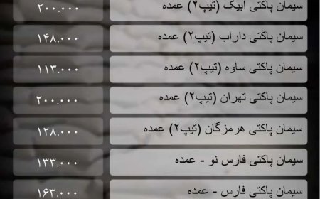 قیمت سیمان امروز ۳۰ اردیبهشت ۱۴۰۴/ بازار خیز برداشت