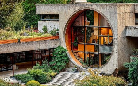 "معماری سبز" در قلب کیوتو؛ تلفیق بروتالیسم و طبیعت در پردیس یک مدرسه هنر