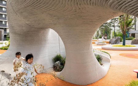 زمین بازی مدرن در جینان، چین: انقلاب سازههای بتنی چاپ سهبعدی به جای سنگهای سنتی!