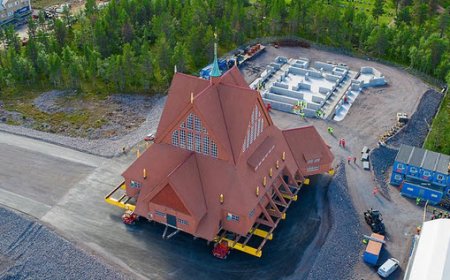 جابه‌جایی یک شاهکار معماری کشور سوئد به محل جدید خود!