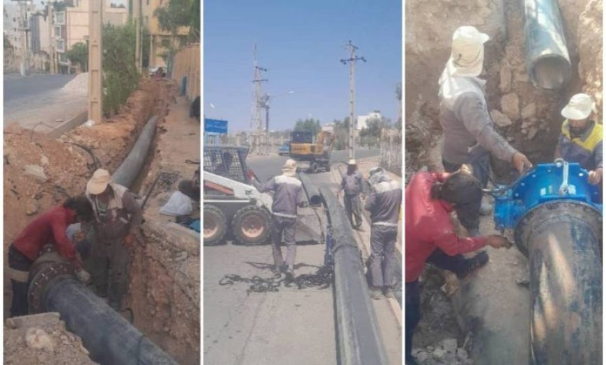 خط انتقال اضطراری آب به مخزن ابیوردی شیراز متصل شد
