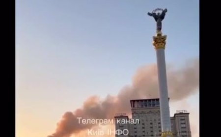 ساختمان اصلی دولت اوکراین در کی‌یف برای اولین بار پس از جنگ هدف قرار گرفت