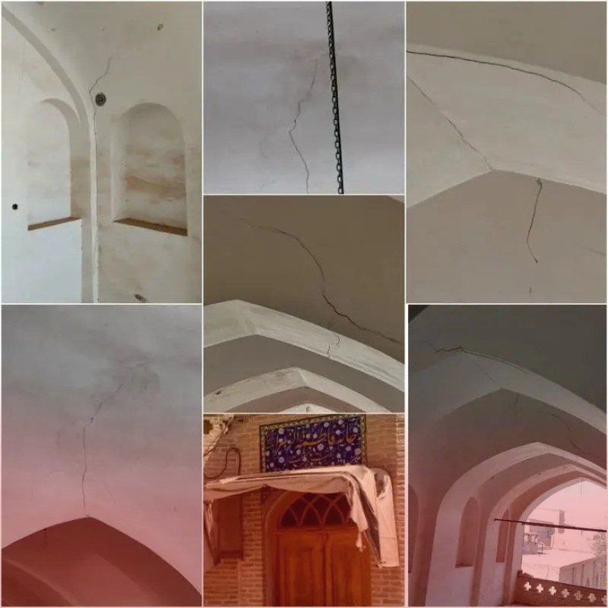 قلعه امیرآباد و حسینیه‌های تاریخی زواره دچار ترک و آسیب‌ شده‌اند