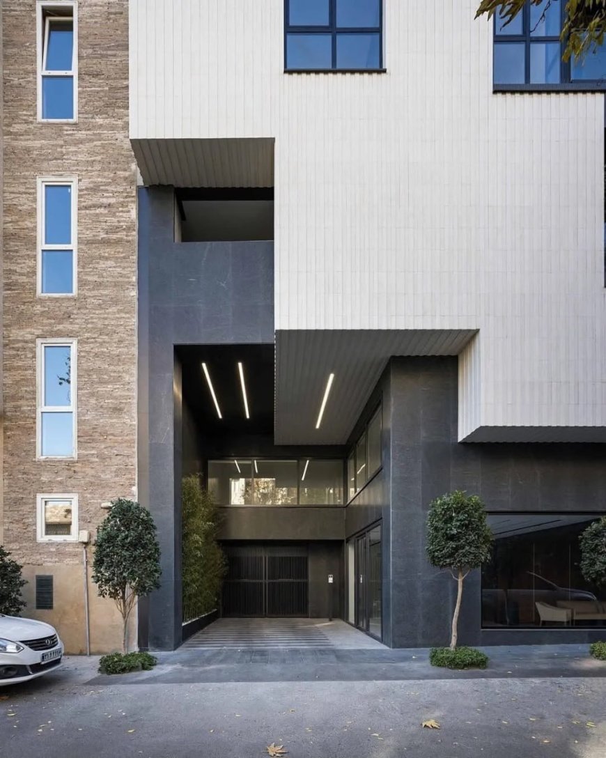 معماری متفاوت نمای یک ساختمان در نزدیکی پارک قیطریه