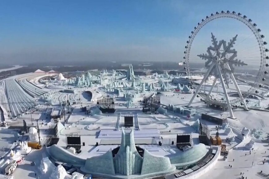 افتتاح بزرگ‌ترین پارک برفی جهان در چین