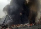 آتش سوزی گسترده بازارچه جنت آباد تهران