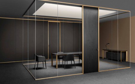 طراحی داخلی مطب با پارتیشن شیشه ای