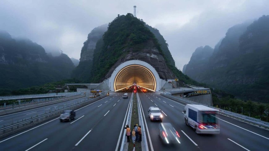 افتتاح بزرگ‌ترین تونل بزرگراهی جهان در چین